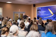 Presentation inför publik. Foto.